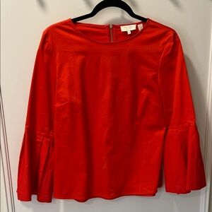 Ted baker structured blouse with pleated sleeve detail